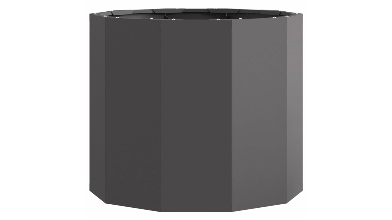 vidaXL Steel 60 x 60 x 50cm Round Planter - Black