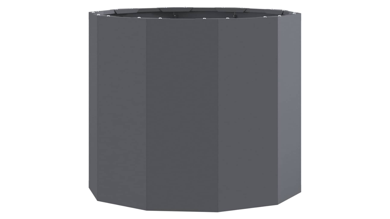 vidaXL Steel 60 x 60 x 50cm Round Planter - Anthracite