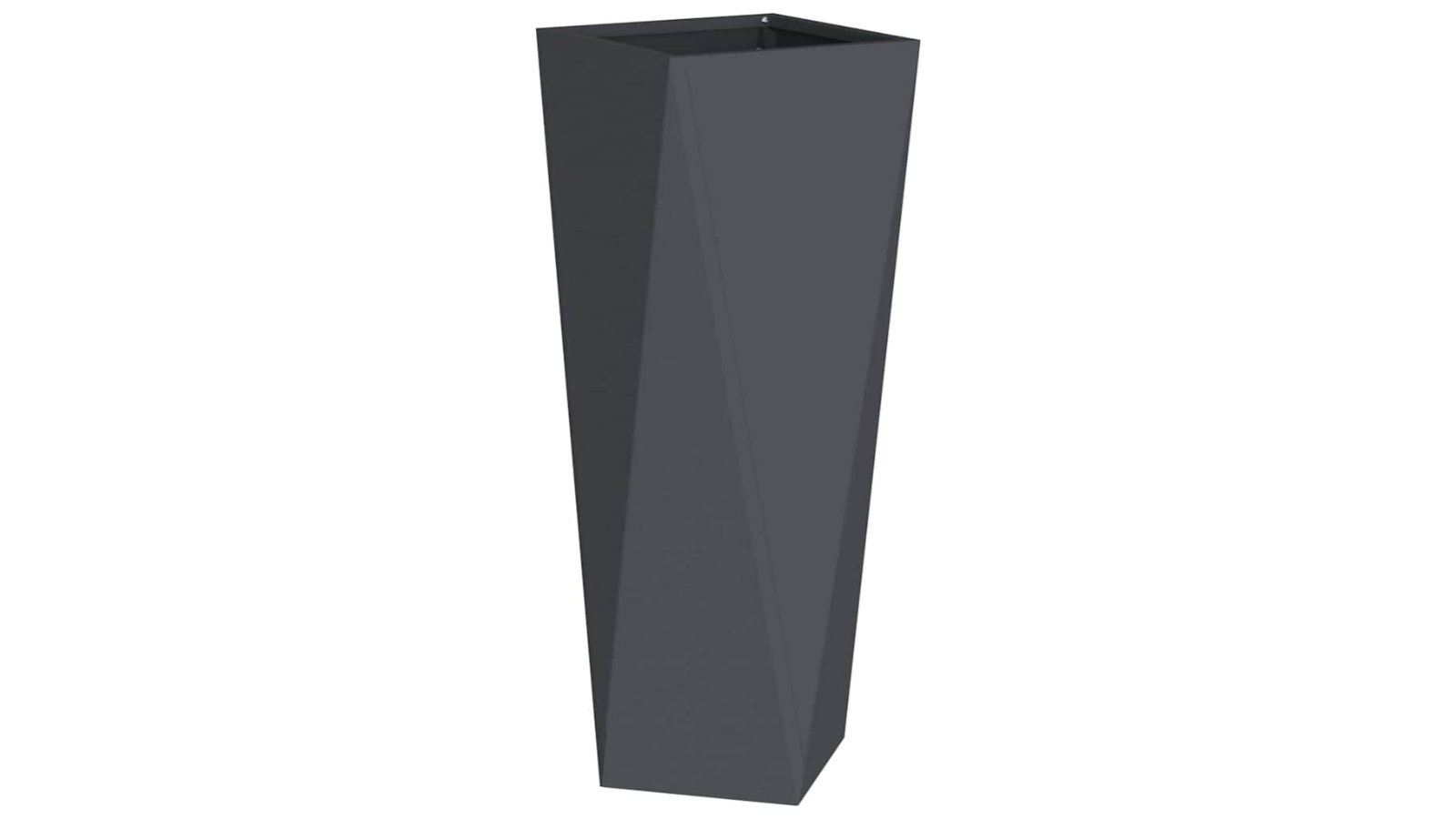 vidaXL Anthracite Steel Geometric Rectangular Planter - 30 x 30 x 75cm