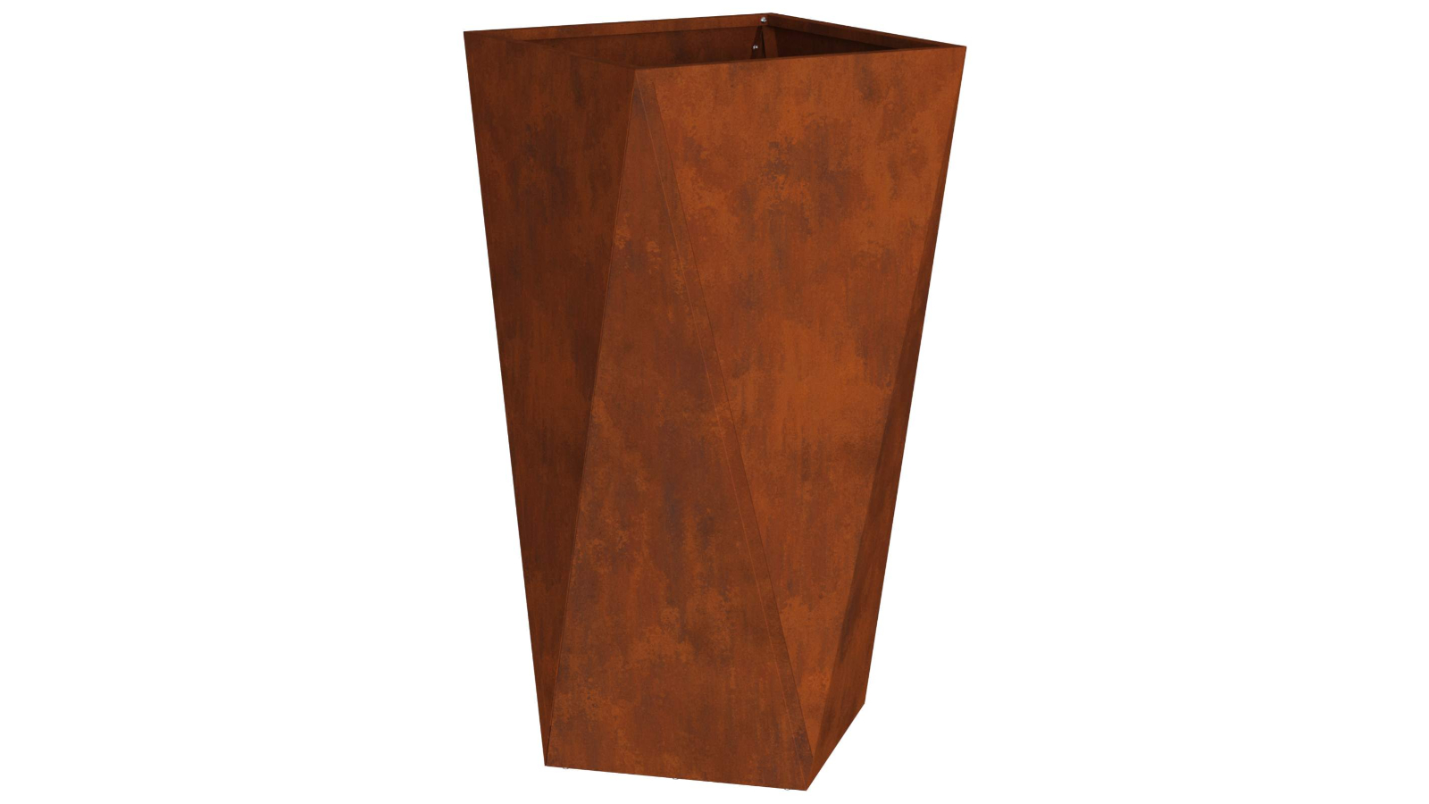 vidaXL Rusty Weathering Steel Geometric Rectangular Planter - 40 x 40 x 75cm