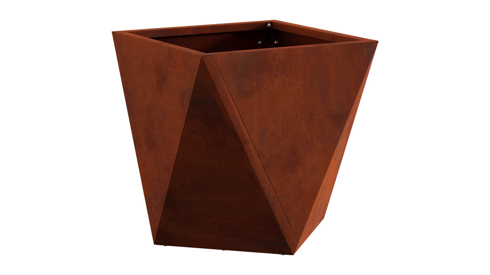 vidaXL Rusty Weathering Steel Geometric Rectangular Planter - 30 x 30 x 30cm