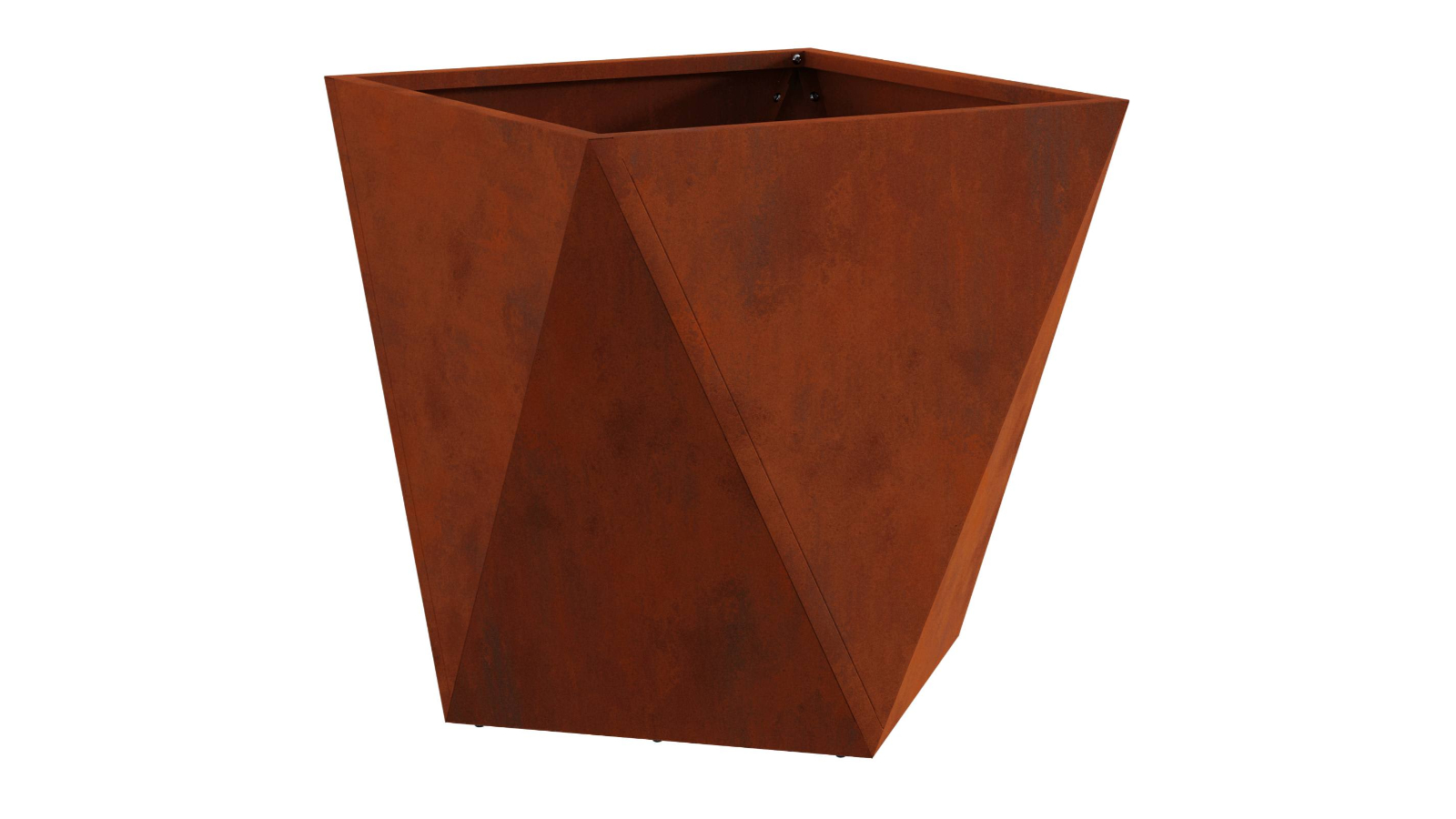 vidaXL Rusty Weathering Steel Geometric Rectangular Planter - 50 x 50 x 50cm