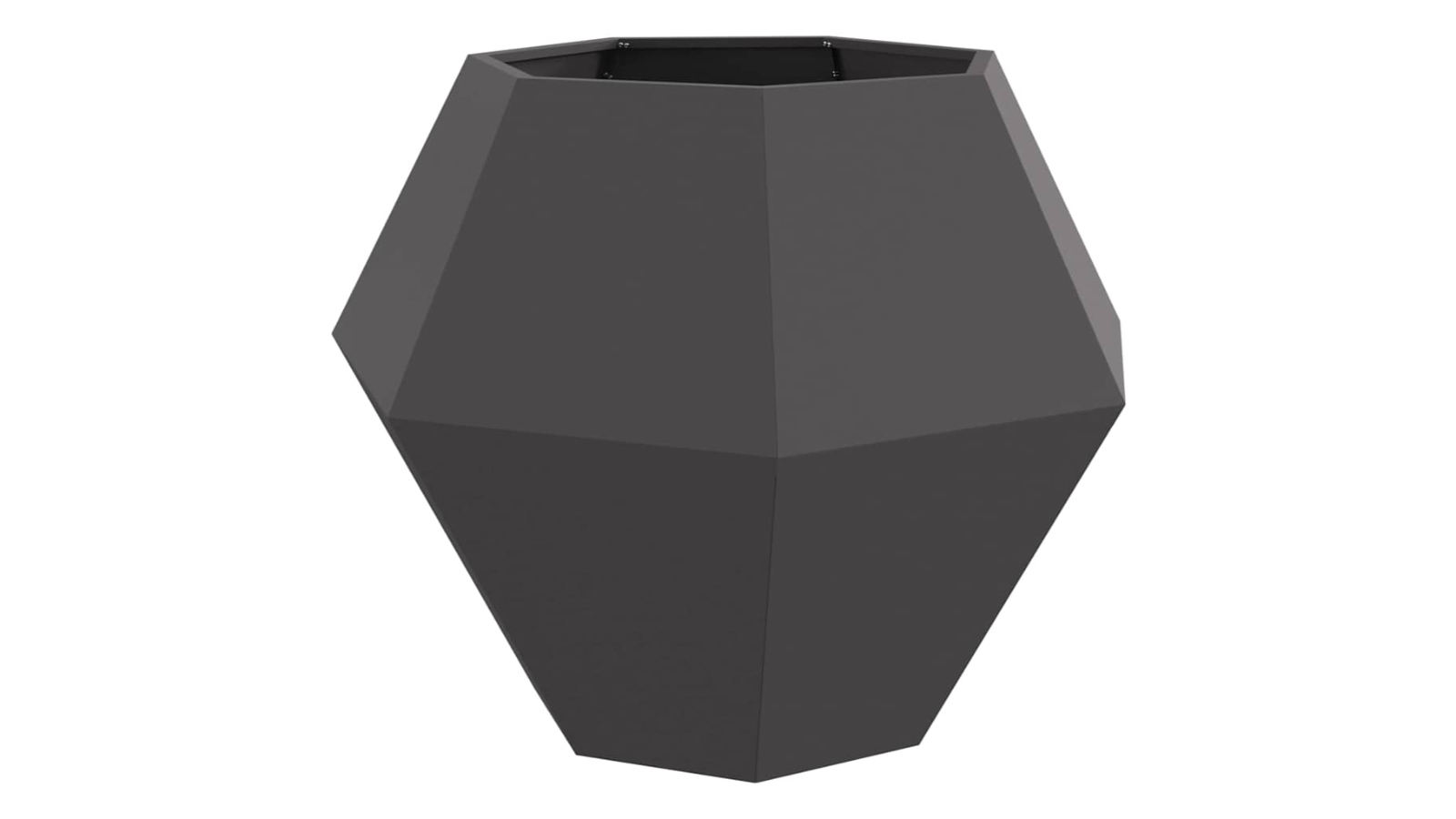 vidaXL Black Steel Geometric Spherical Planter - 100 x 100 x 80cm