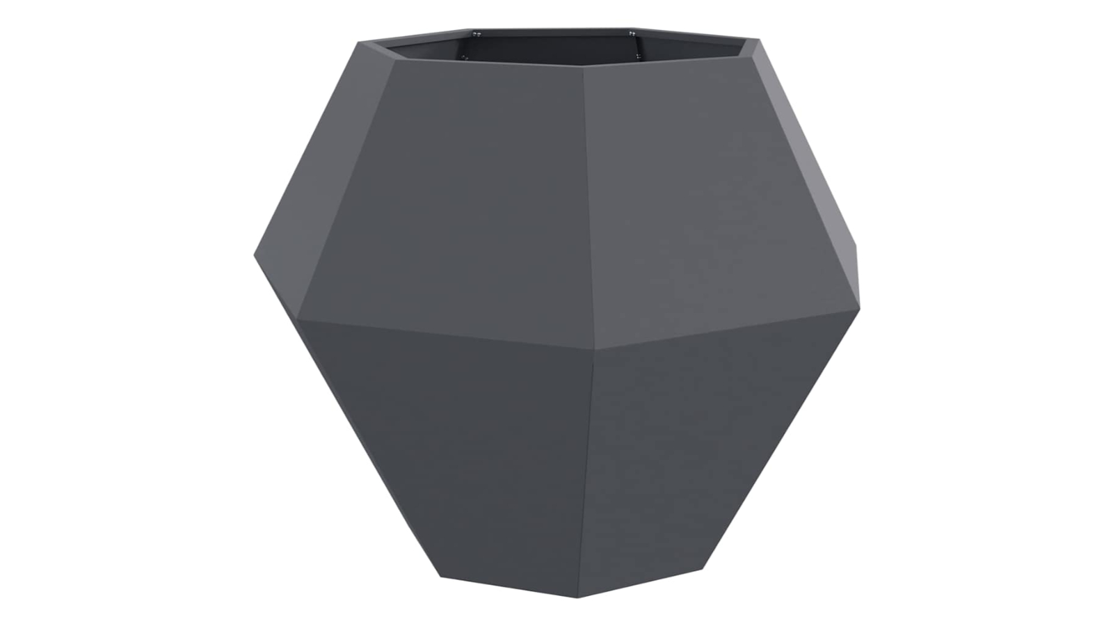 vidaXL Anthracite Steel Geometric Spherical Planter - 100 x 100 x 80cm