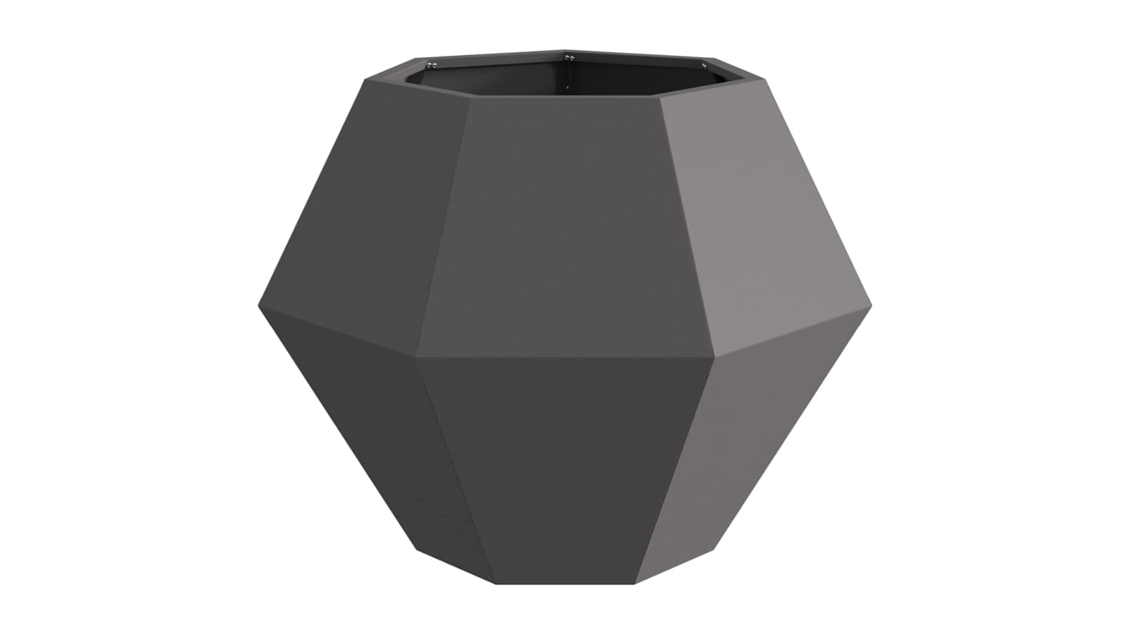 vidaXL Black Steel Geometric Spherical Planter - 75 x 75 x 60cm