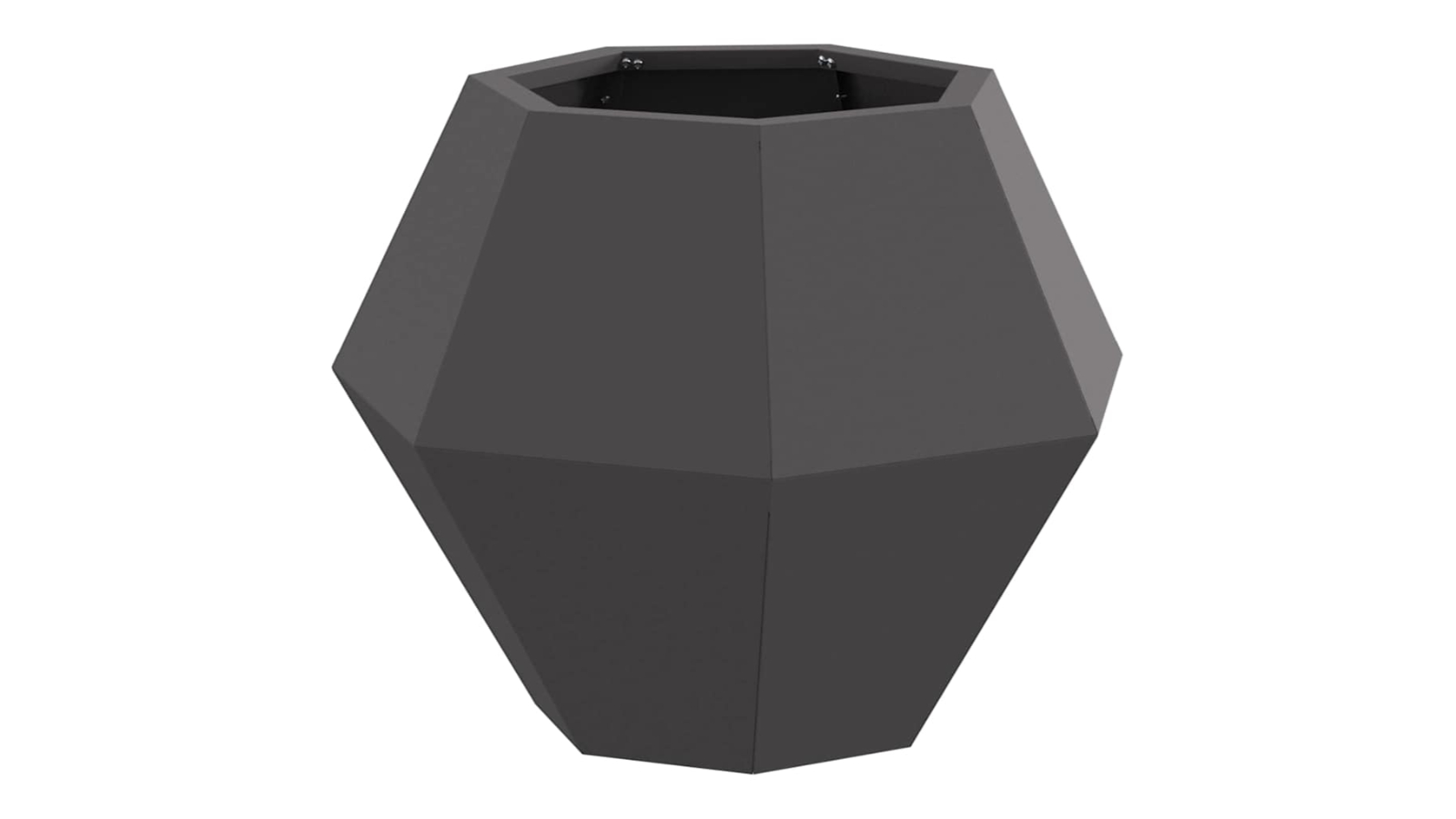 vidaXL Black Steel Geometric Spherical Planter - 50 x 50 x 40cm