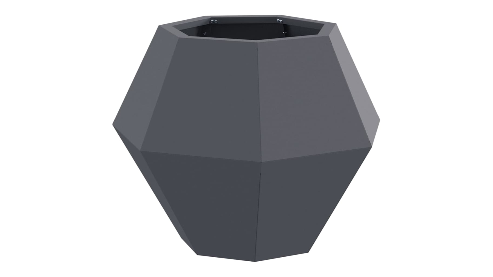 vidaXL Anthracite Steel Geometric Spherical Planter - 50 x 50 x 40cm