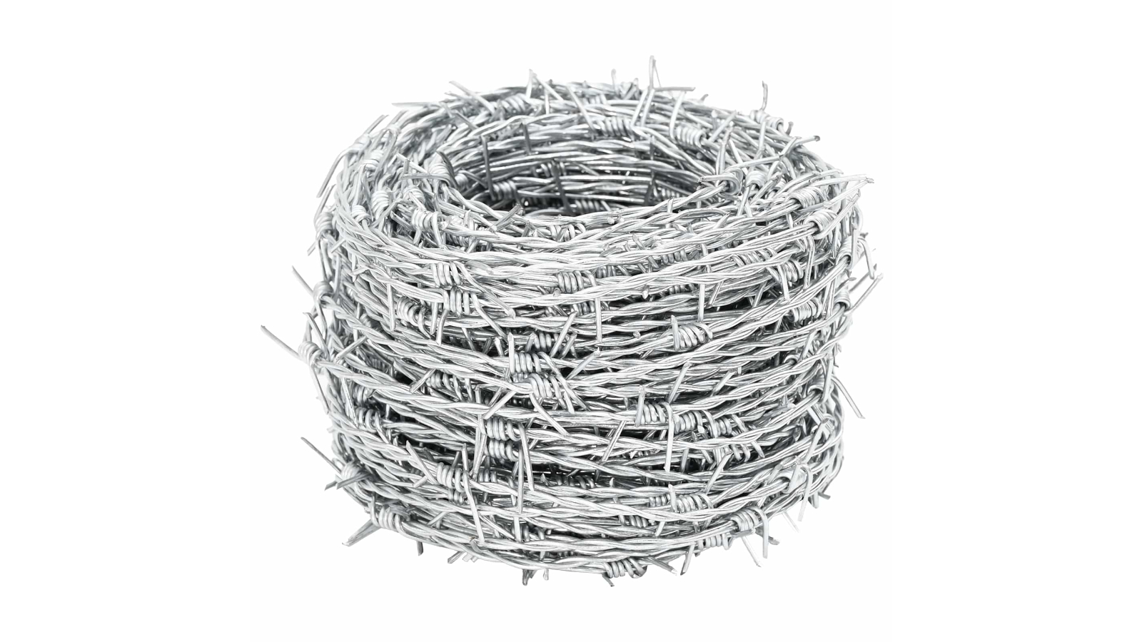 vidaXL 100metre Galvanised Steel Hot-Dip Barbed Wire - Silver