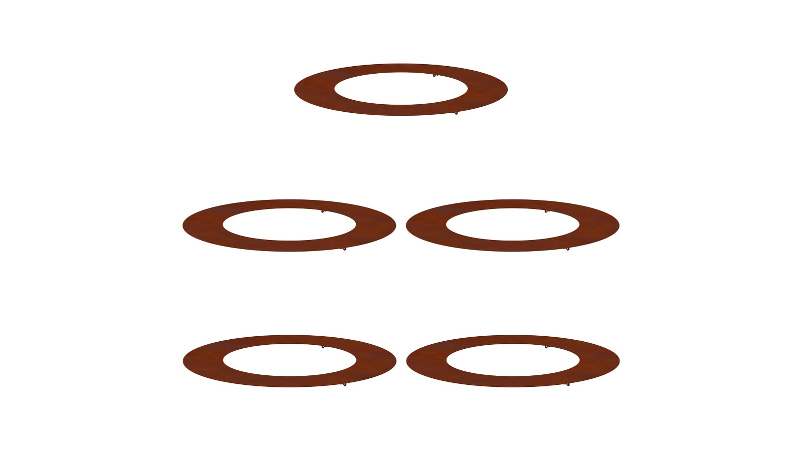 vidaXL 5 Piece Brown Suitable for Flat Tree Ring - 80cm