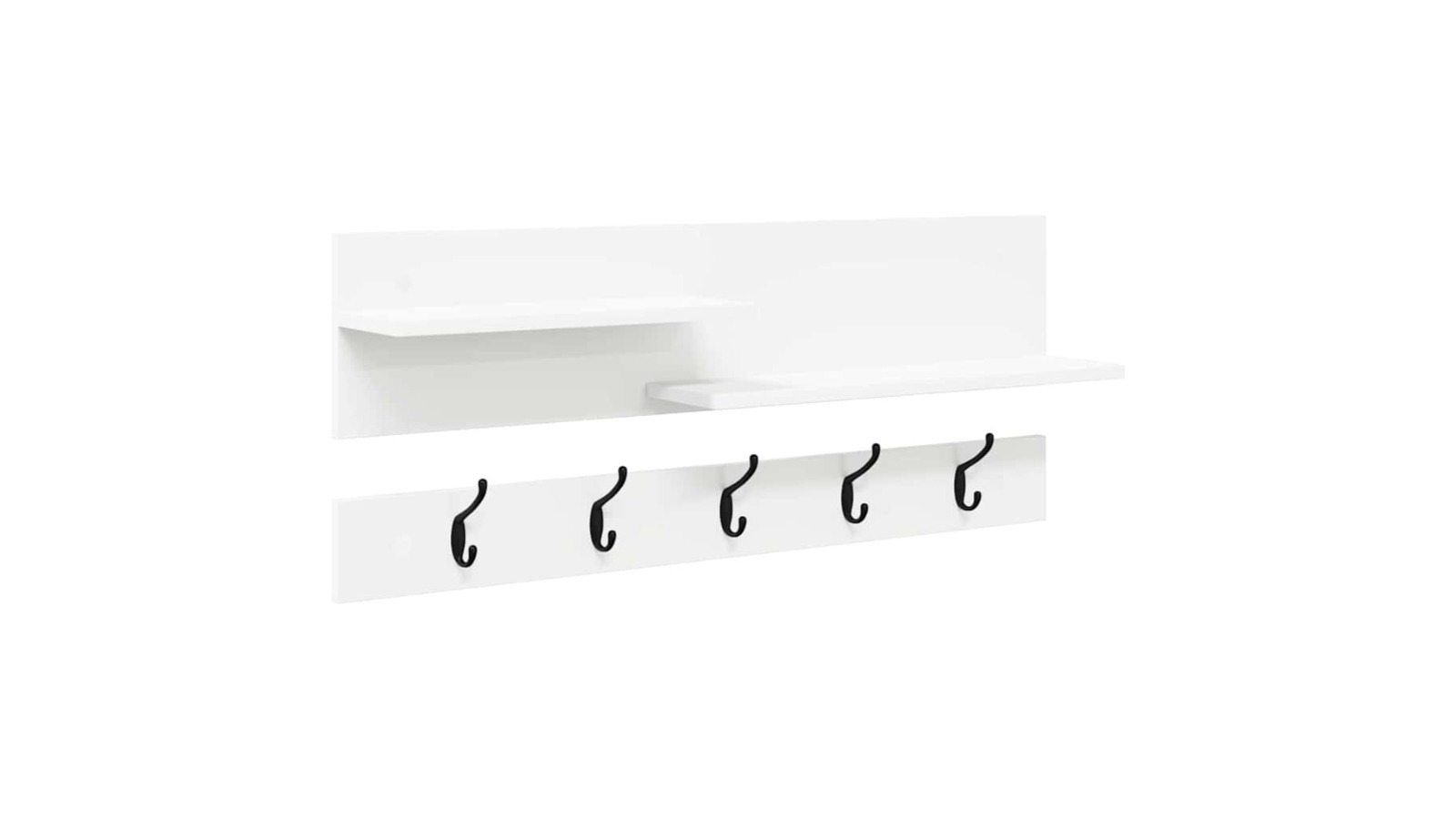 vidaXL White Engineered Wood 90 x 15 x 36cm Wall-Mounted Coat Rack