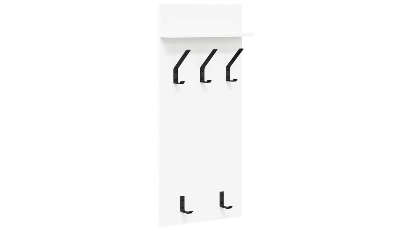 vidaXL White Engineered Wood 40 x 10 x 90cm Wall-Mounted Coat Rack