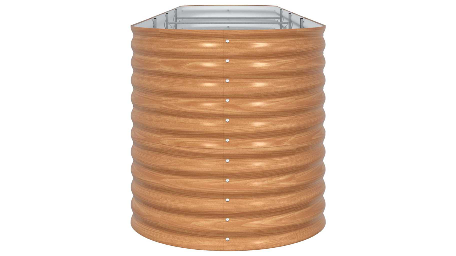 vidaXL Brown Steel Wood Garden Raised Bed