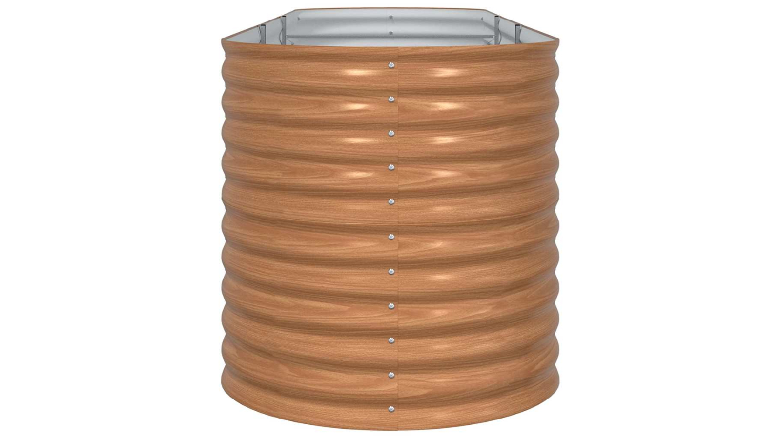 vidaXL Brown Steel Wood Garden Raised Bed - 320 x 80 x 81cm
