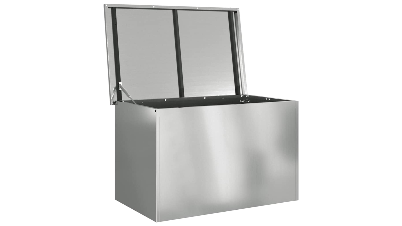 vidaXL Silver Galvanised Steel 80 x 50.5 x 50cm Outdoor Storage Box