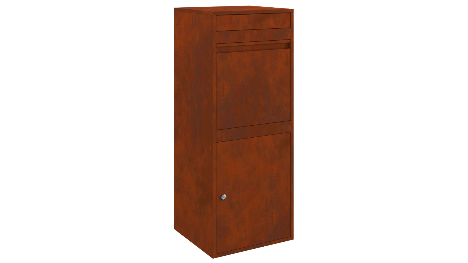 vidaXL 41 x 38 x 103cm Weathering Steel Parcel Drop Box - Rusty