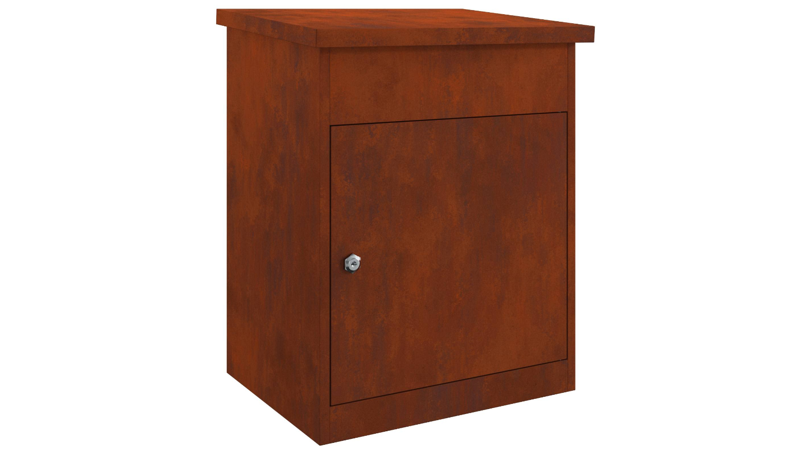 vidaXL 47.5 x 38 x 59cm Weathering Steel Parcel Drop Box  - Rusty