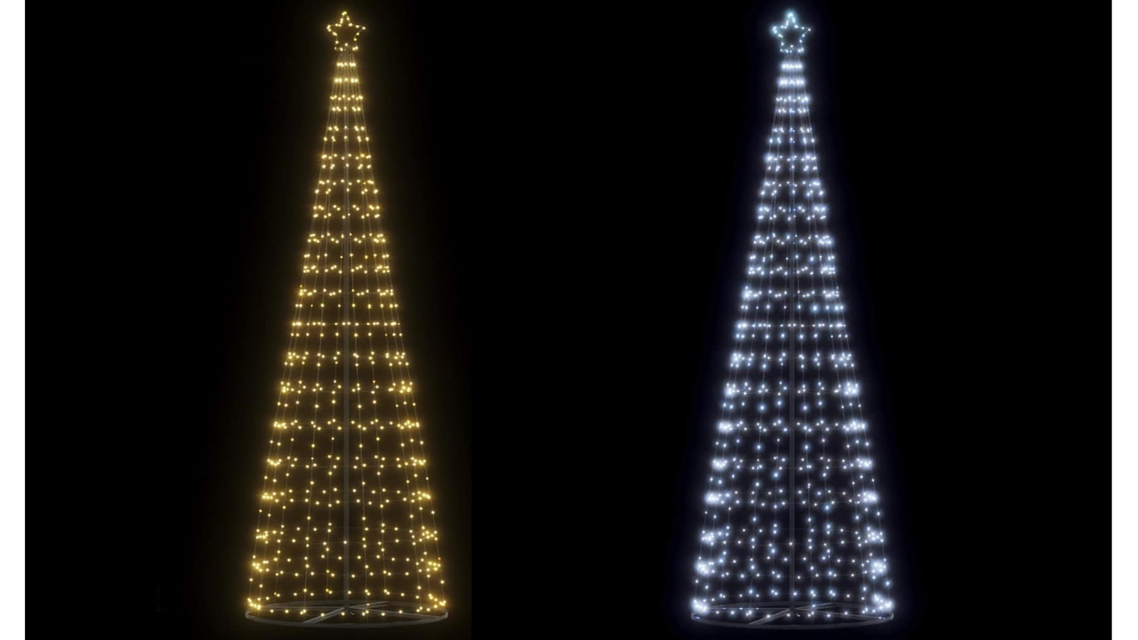 vidaXL 100.5 x 100.5 x 304cm Iron LED Christmas Tree