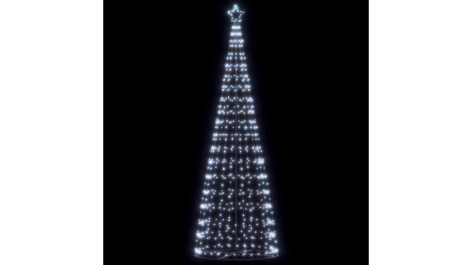 vidaXL 100.5 x 100.5 x 304cm Iron LED Christmas Tree - Cool White
