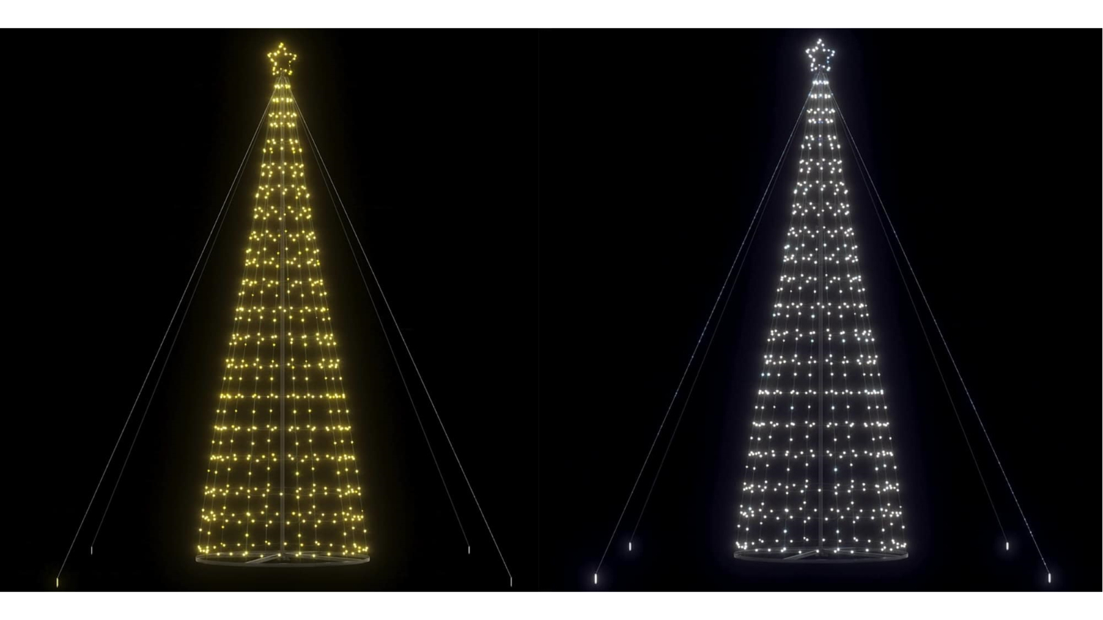 vidaXL 160 x 160 x 503cm Iron LED Christmas Tree