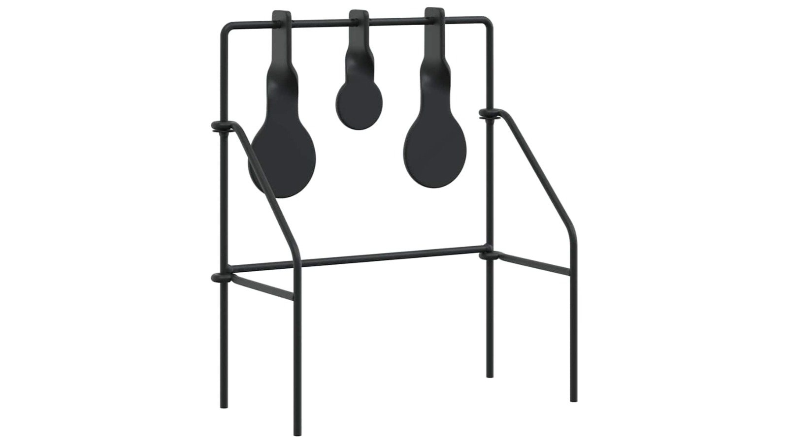 vidaXL Black Steel 26 x 13 x 31cm Resetting Target