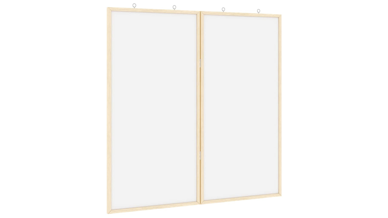vidaXL White Solid Pine Wood Folding Bulletin Board - 80 x 80 x 1.4cm
