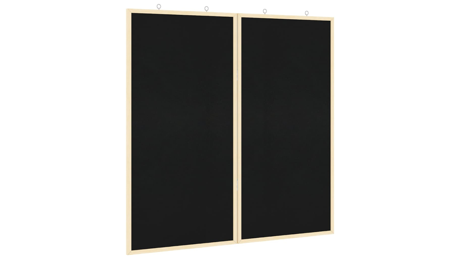 vidaXL Black Solid Pine Wood Folding Bulletin Board - 80 x 80 x 1.4cm 