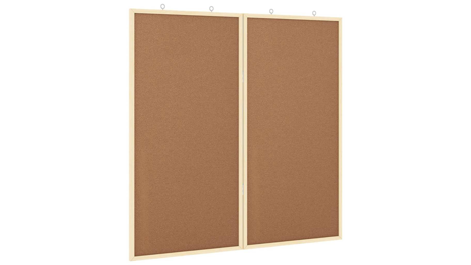 vidaXL Brown Solid Pine Wood Folding Bulletin Board - 80 x 80 x 1.4cm