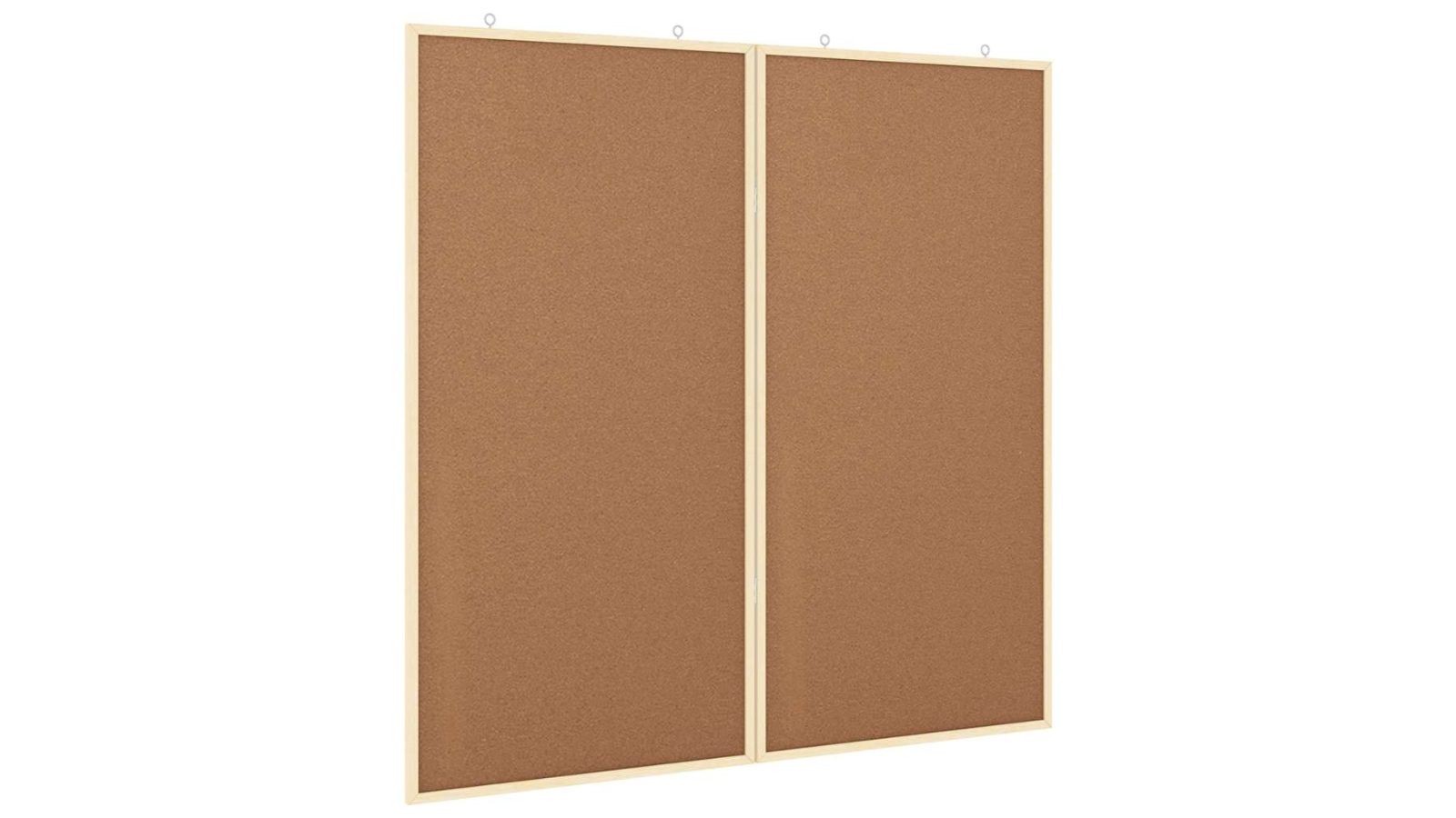 vidaXL Brown Solid Pine Wood Folding Bulletin Board - 100 x 100 x 1.4cm
