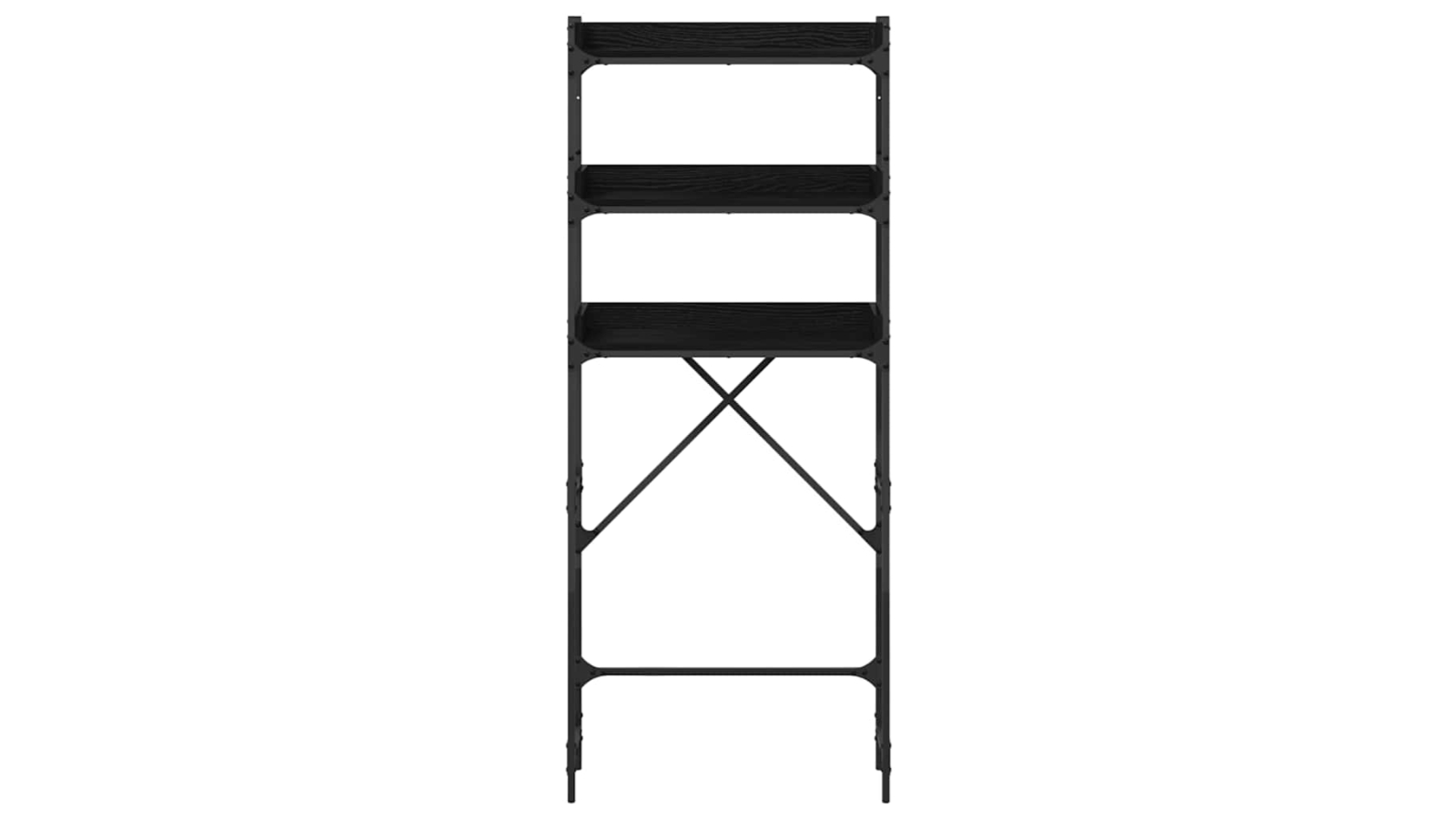 vidaXL  67 x 25 x 163cm Engineered Wood Washing Machine Shelf - Black Oak