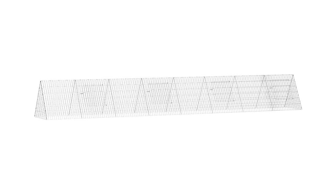 vidaXL Silver Galvanised Steel Chicken Cage - 430 x 55 x 55cm