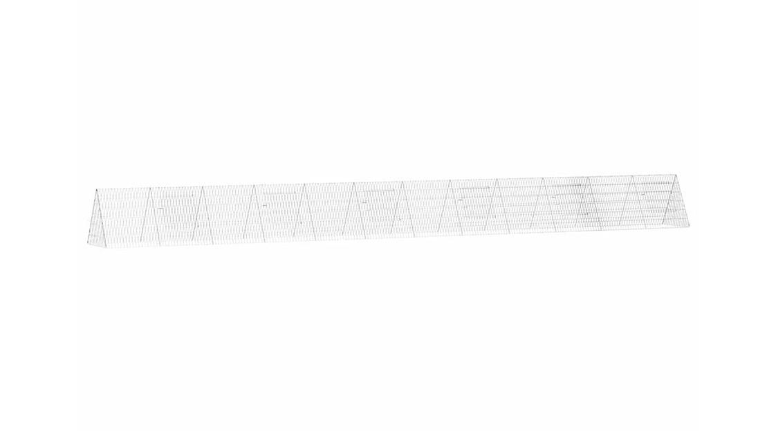 vidaXL Silver Galvanised Steel Chicken Cage - 650 x 55 x 55cm