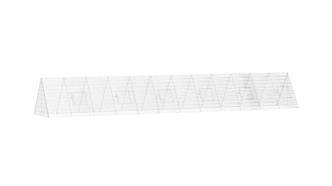 vidaXL Silver Galvanised Steel Chicken Cage - 650 x 100 x 85cm