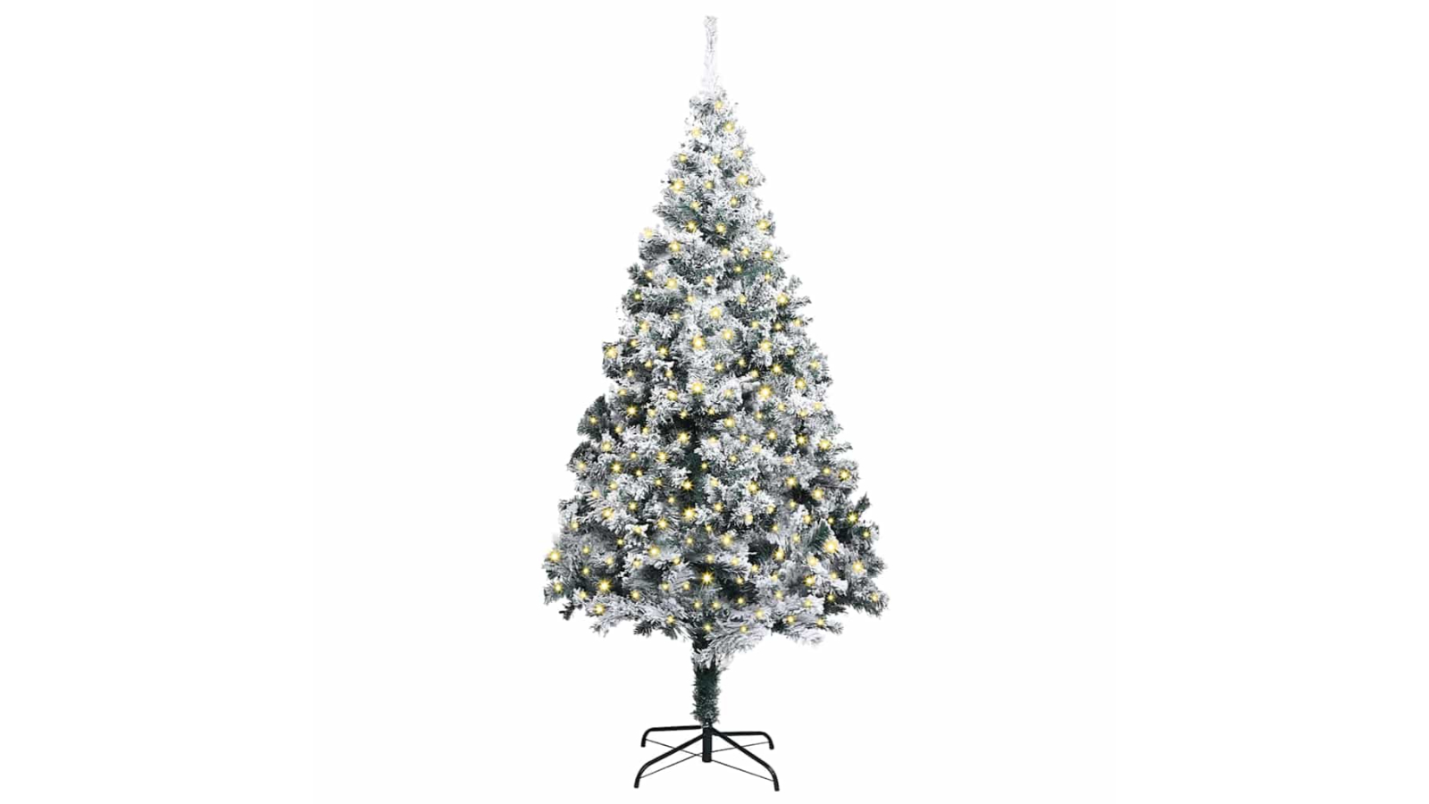 vidaXL 400cm PVC Artificial Pre-lit Christmas Tree with Stand - Green