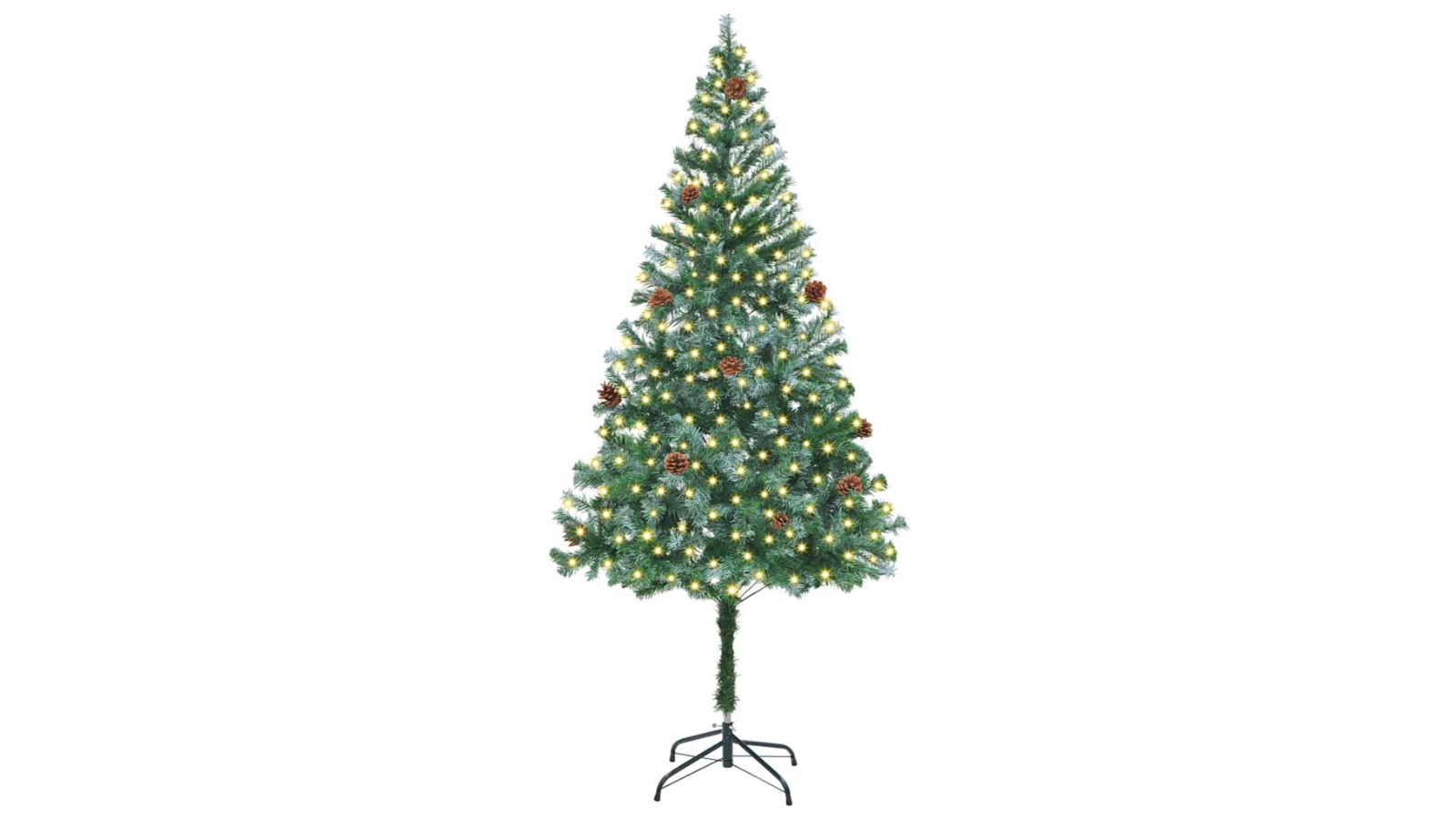 vidaXL 180cm PVC and Steel Artificial Christmas Tree with Stand - Green