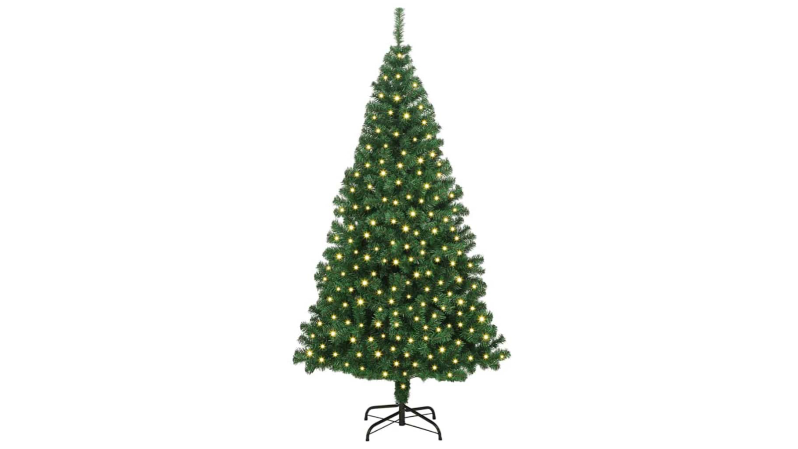 vidaXL 180cm PVC Steel and Plastic Christmas Tree - Green