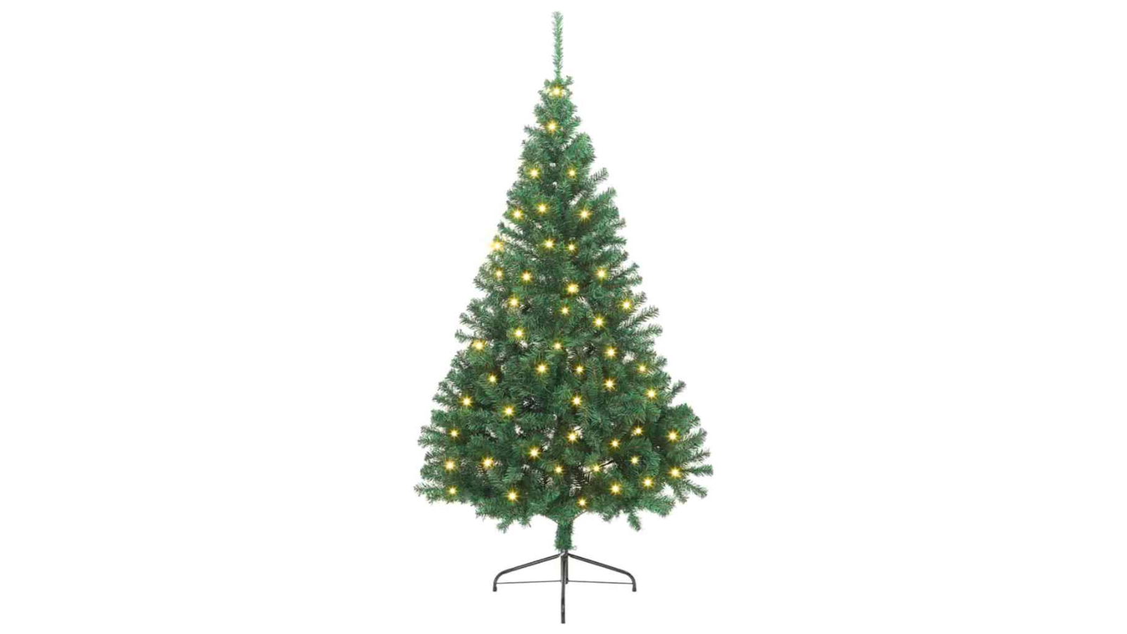 vidaXL 240cm PVC Artificial Pre-lit Christmas Tree - Green