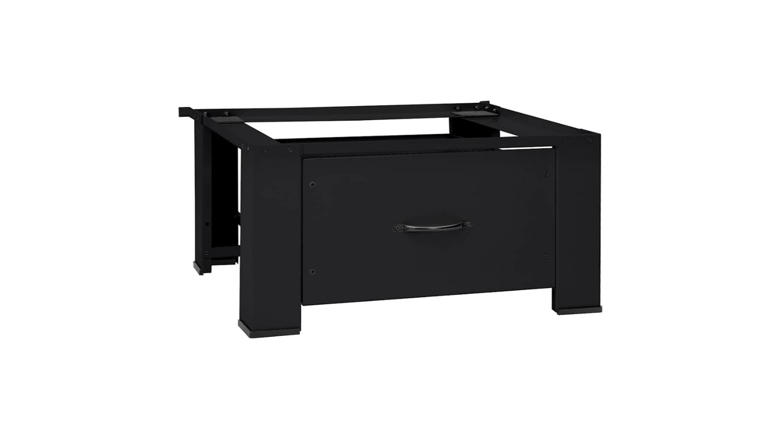 vidaXL Black Steel 64 x 55 x 32.5cm Washing Machine Pedestal