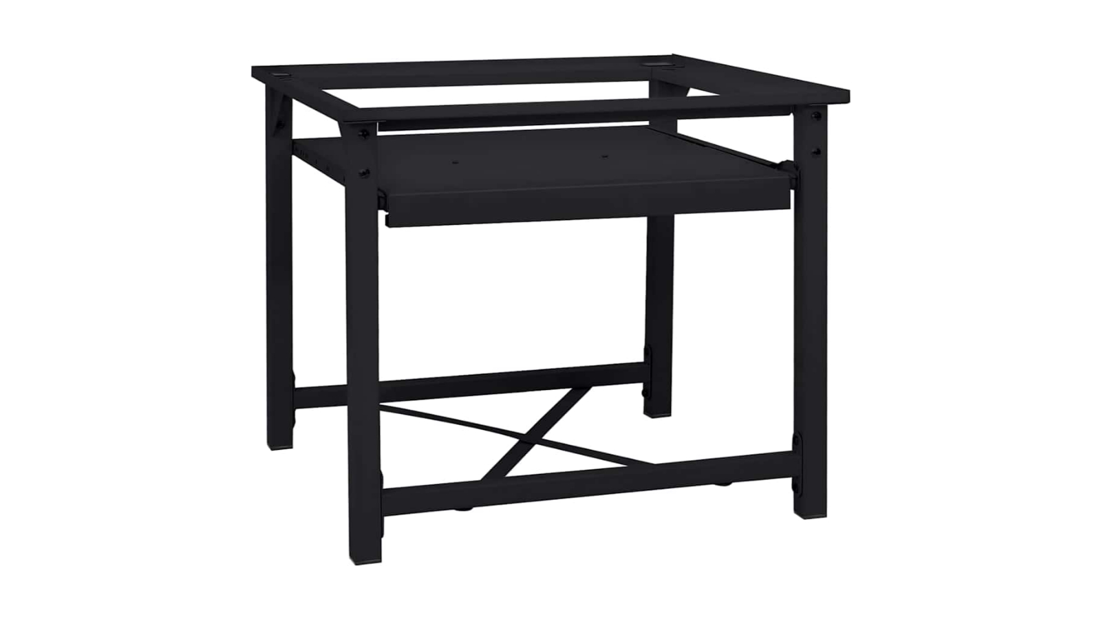 vidaXL 60 x 56 x 52cm Steel Washing Machine Pedestal - Black