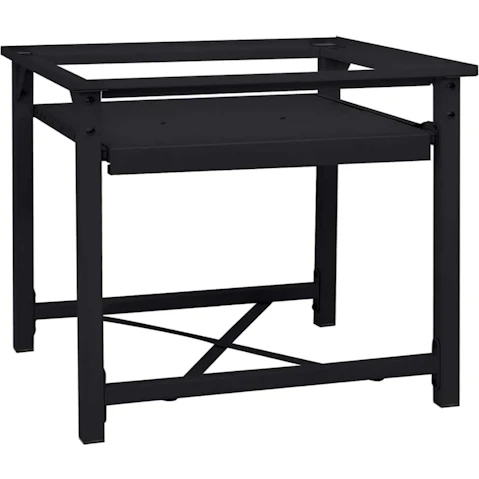 vidaXL 60 x 56 x 52cm Steel Washing Machine Pedestal - Black