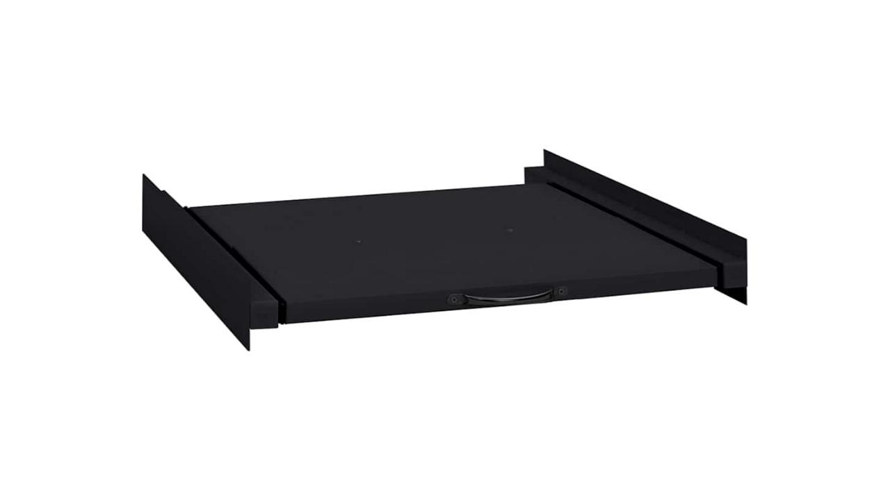 vidaXL 60 x 60 x 8cm Steel Washing Machine Intermediate Shelf - Black