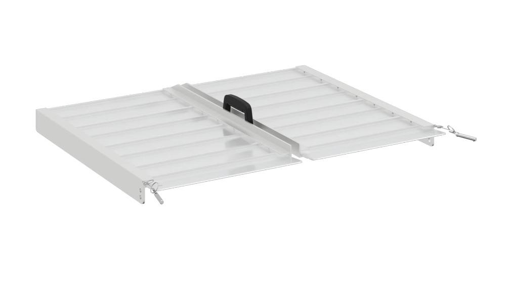vidaXL Silver Aluminium Ramp for Wheelchair - 62 x 73 x 5cm