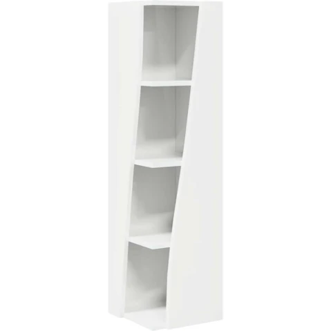 vidaXL Engineered Wood 27.5 x 27 x 102cm Corner Cabinet - High Gloss White