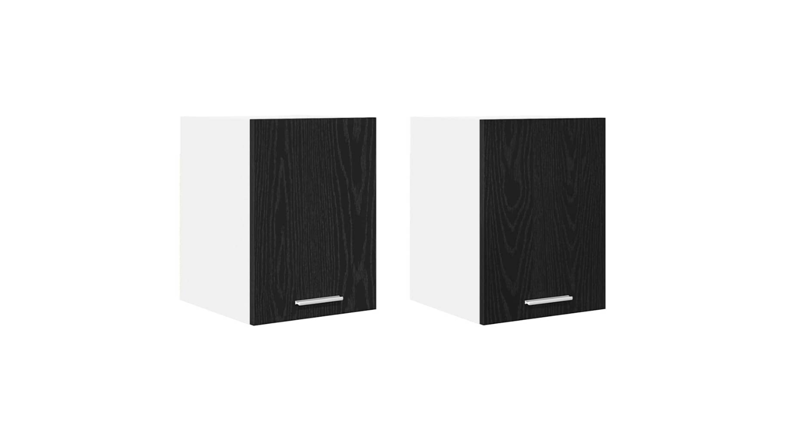 vidaXL Black Oak/White 2 Piece Hanging Cabinet - 30 x 31 x 40cm
