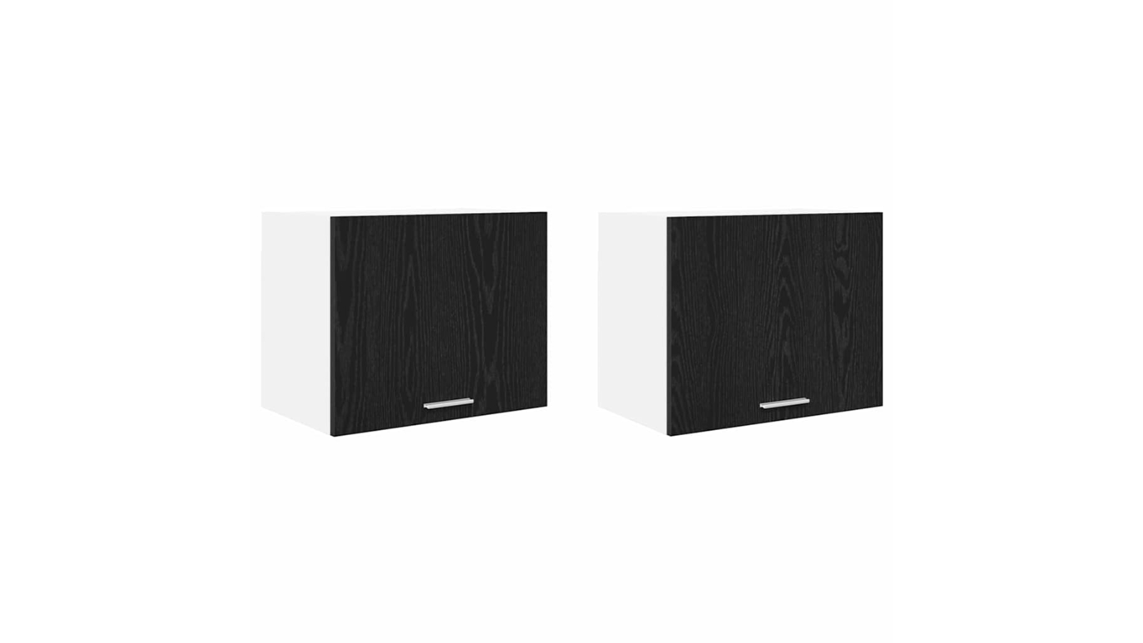 vidaXL Black Oak/White 2 Piece Hanging Cabinet - 50 x 31 x 40cm