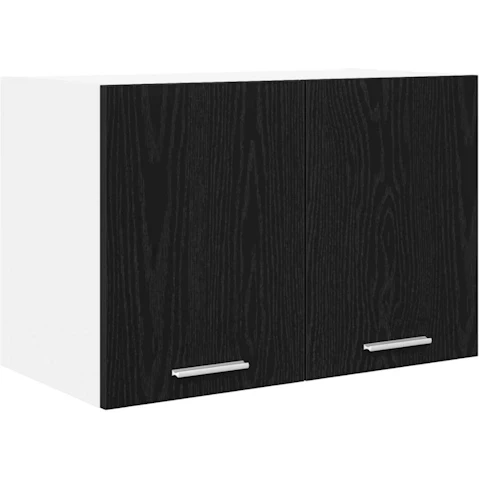 vidaXL Black Oak/White Hanging Cabinet with Door - 60 x 31 x 40cm