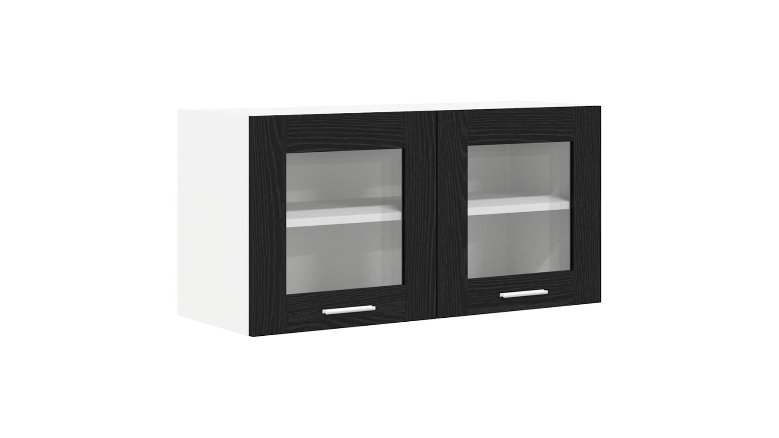 vidaXL Black Oak/White Hanging Cabinet with Door - 80 x 31 x 40cm