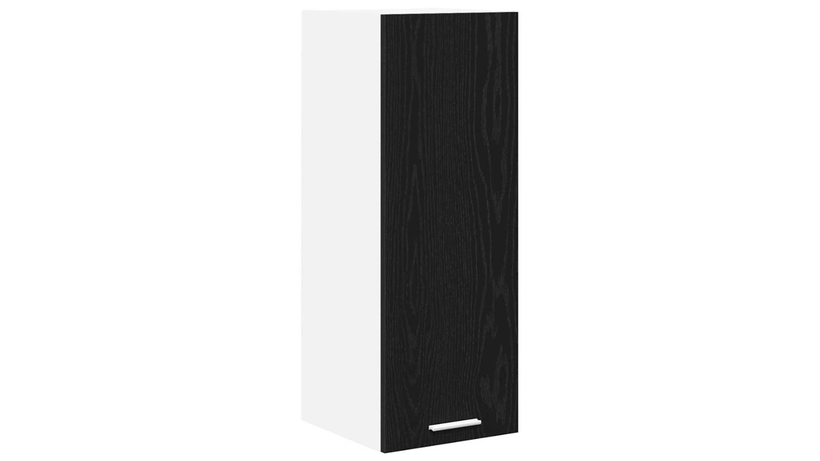 vidaXL Black Oak/White Hanging Cabinet with Door - 30 x 31 x 80cm