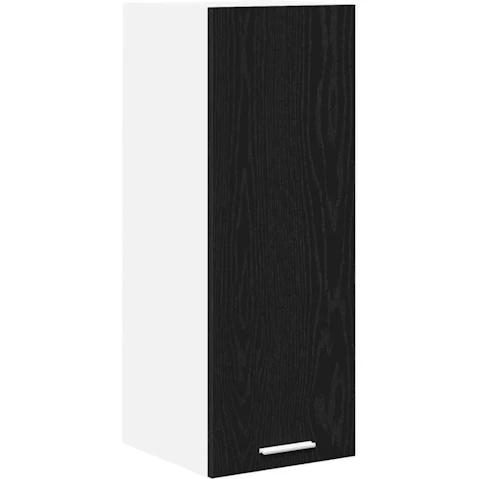 vidaXL Black Oak/White Hanging Cabinet with Door - 30 x 31 x 80cm