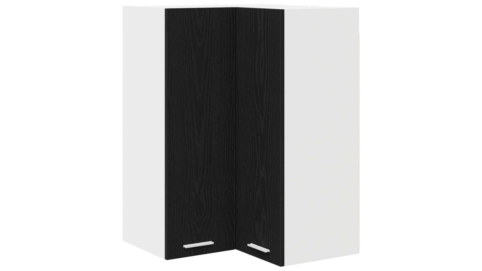 vidaXL Black Oak/White Hanging Cabinet - 57 x 57 x 80cm