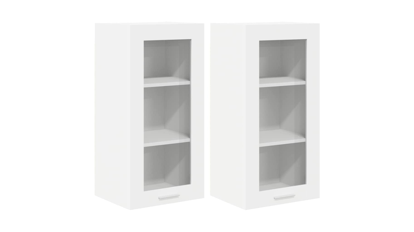 vidaXL 40 x 31 x 80cm 2 Piece Engineered Wood Hanging Cabinet - White